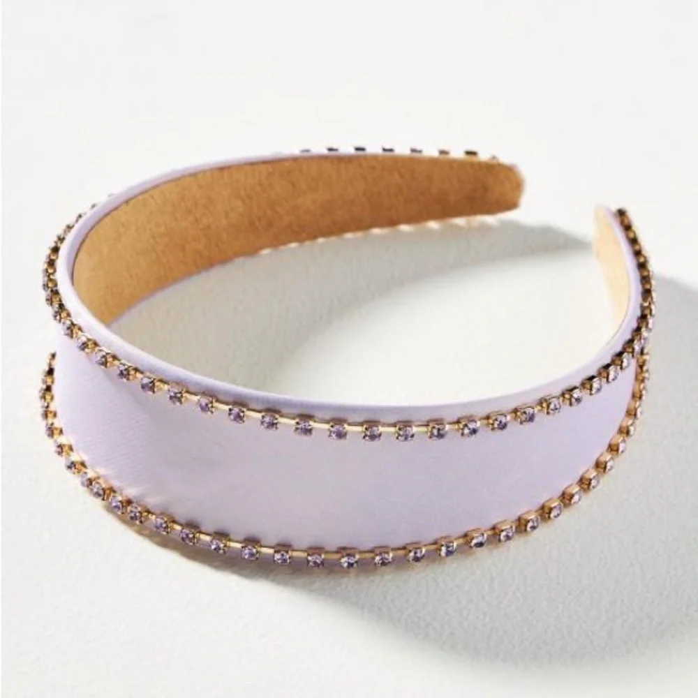 Anthropologie lilac trimmed headband new wtags
